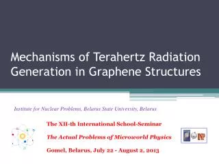 Mechanisms of Terahertz Radiation Generation in Graphene Structures