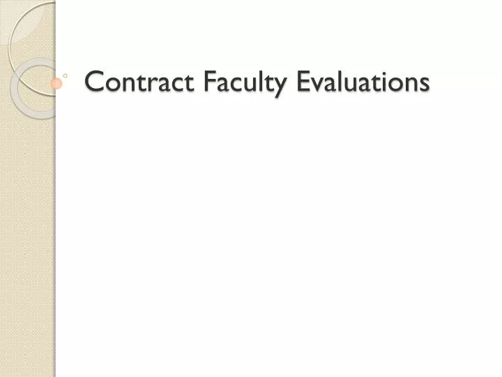 contract faculty evaluations