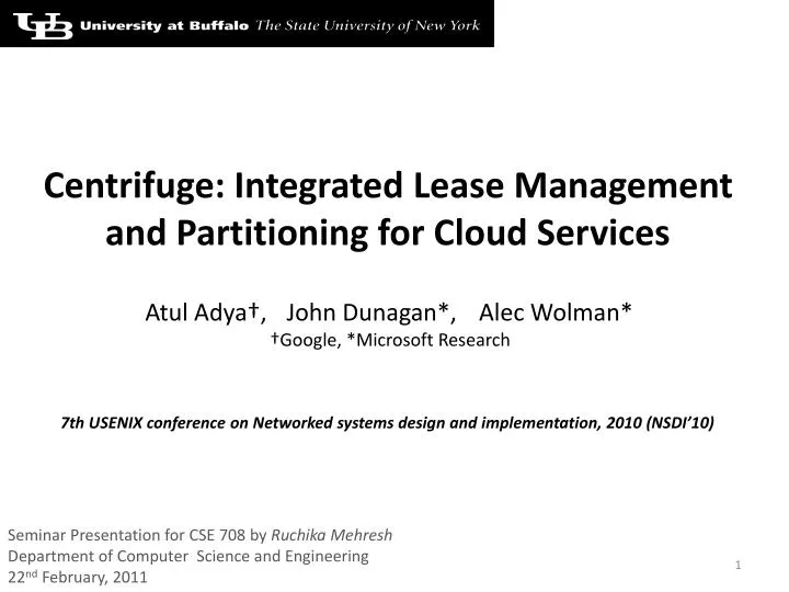 centrifuge integrated lease management and partitioning for cloud services