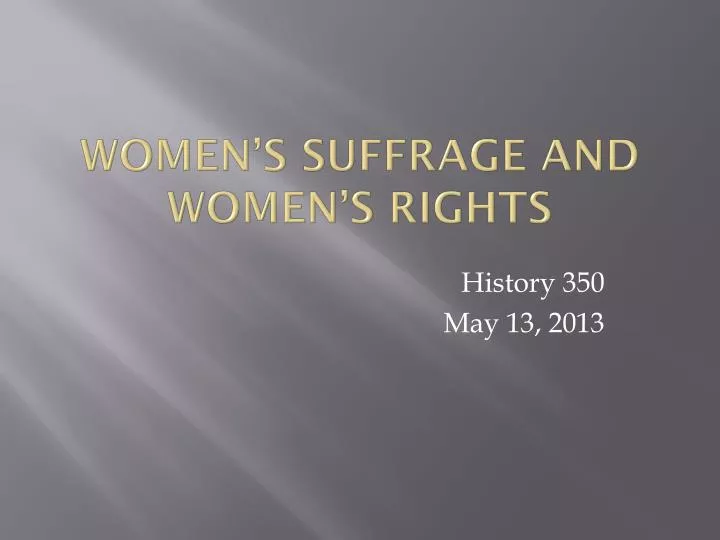 women s suffrage and women s rights