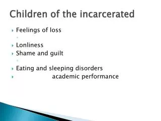 Children of the incarcerated