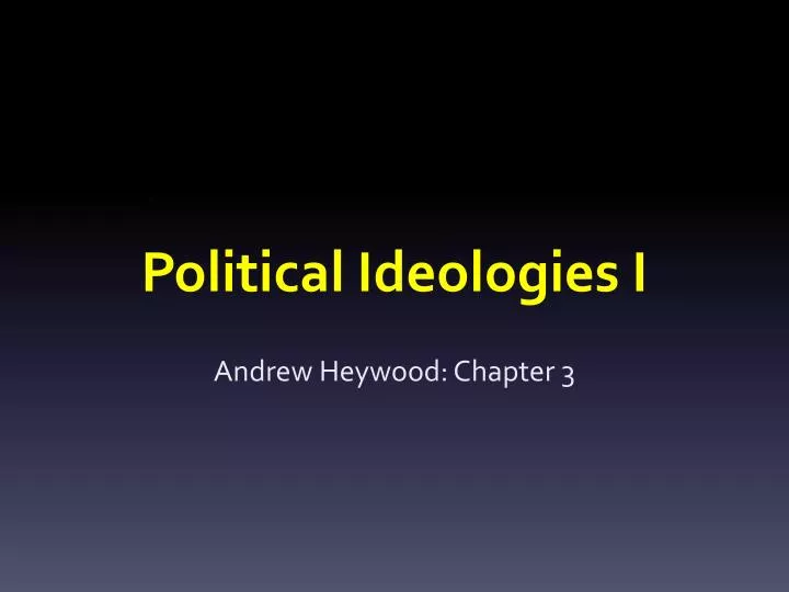 political ideologies i