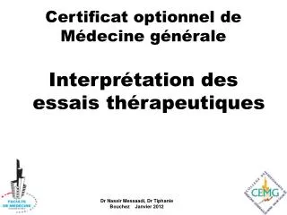 certificat optionnel de m decine g n rale
