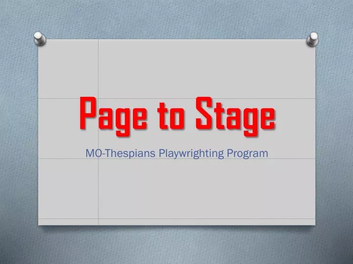 page to stage