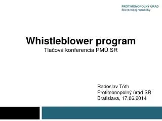 whistleblower program tla ov konferencia pm sr