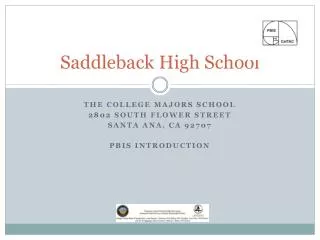 Saddleback High School