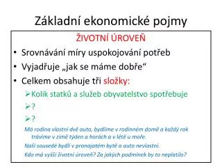 z kladn ekonomick pojmy