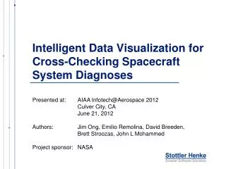 Intelligent Data Visualization for Cross-Checking Spacecraft System Diagnoses