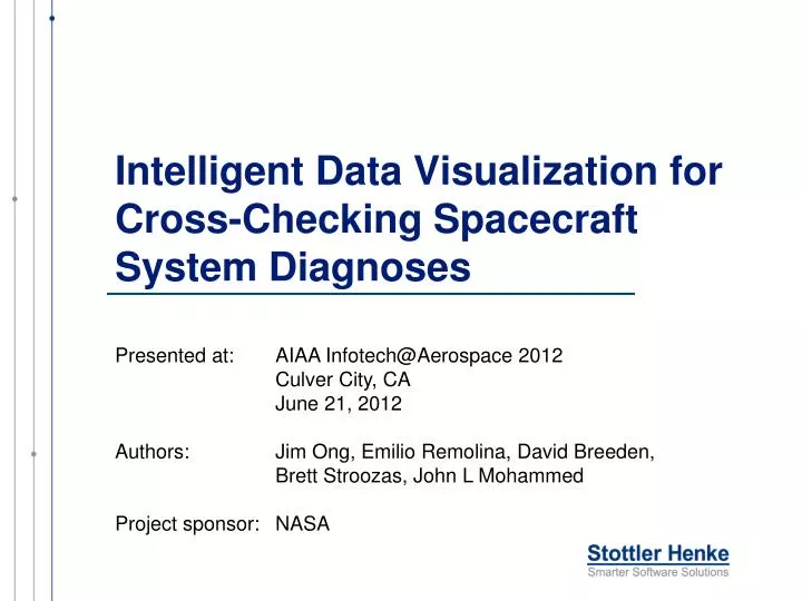 intelligent data visualization for cross checking spacecraft system diagnoses