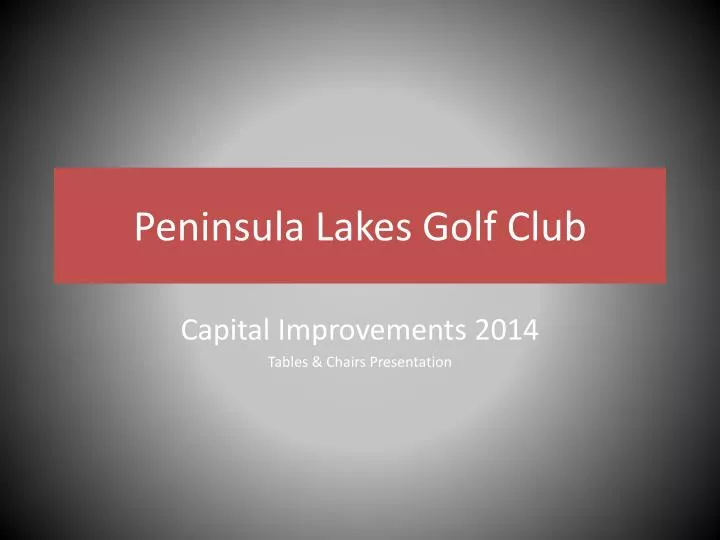 peninsula lakes golf club