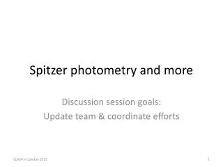 Spitzer photometry and more