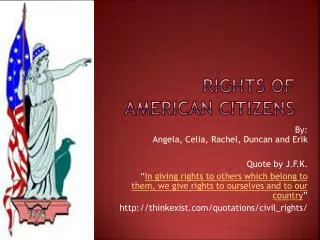 Rights of American Citizens