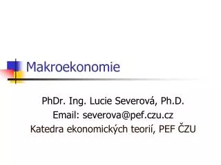 makroekonomie