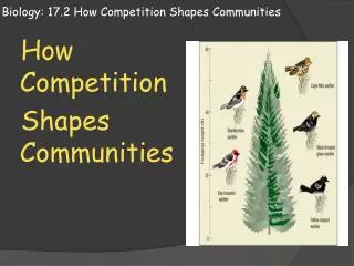 Biology: 17.2 How Competition Shapes Communities