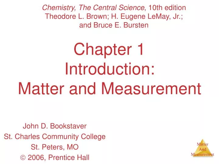 chapter 1 introduction matter and measurement