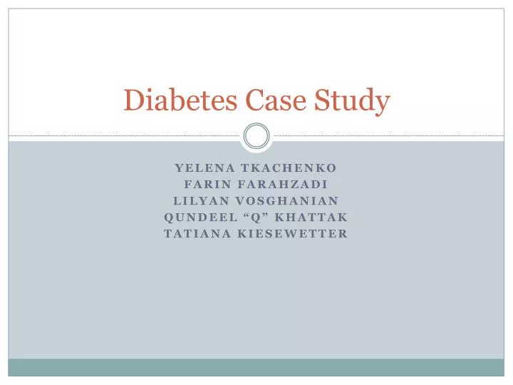 diabetes case study