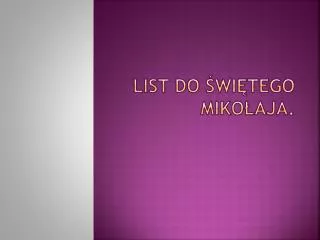 list do wi tego miko aja