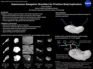 Autonomous Navigation ( AutoNav ) for Primitive Body Exploration