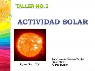 TALLER no. 2 ACTIVIDAD SOLAR