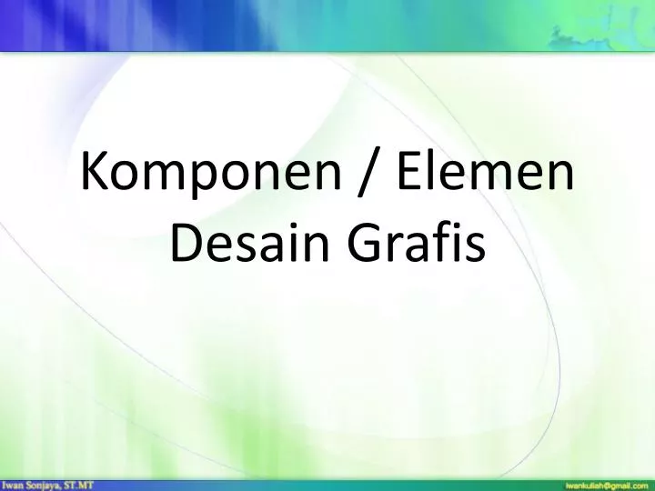 komponen elemen desain grafis