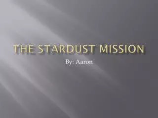 THE STARDUST MISSION