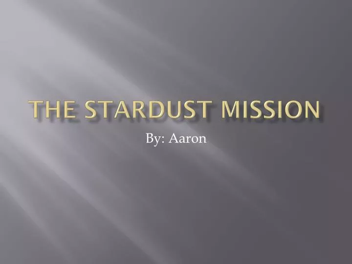 the stardust mission