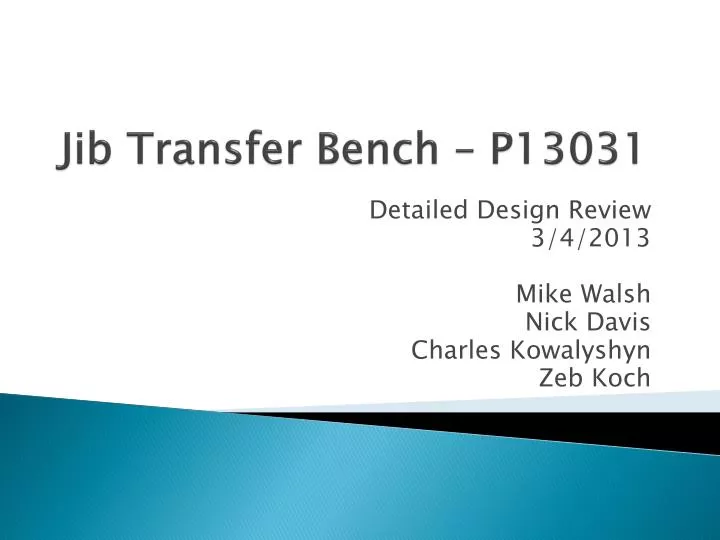 jib transfer bench p13031