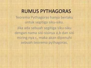 RUMUS PYTHAGORAS