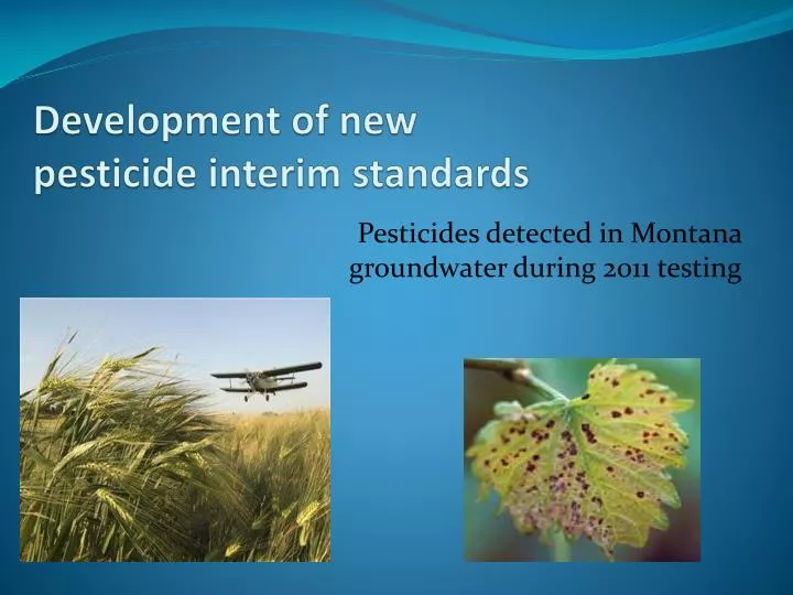 development of new pesticide interim standards