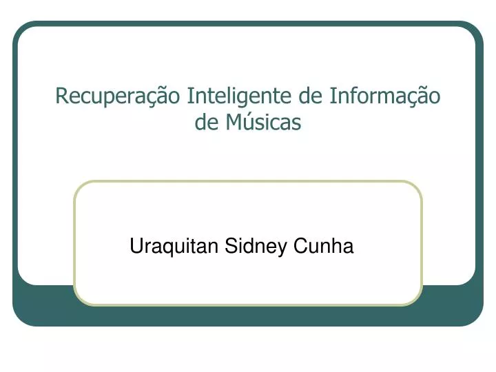 recupera o inteligente de informa o de m sicas