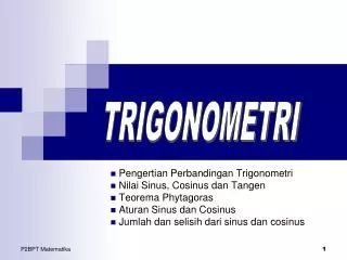 Pengertian Perbandingan Trigonometri Nilai Sinus, Cosinus dan Tangen Teorema Phytagoras