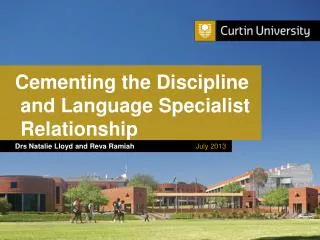 Cementing the Discipline and Language Specialist Relationship