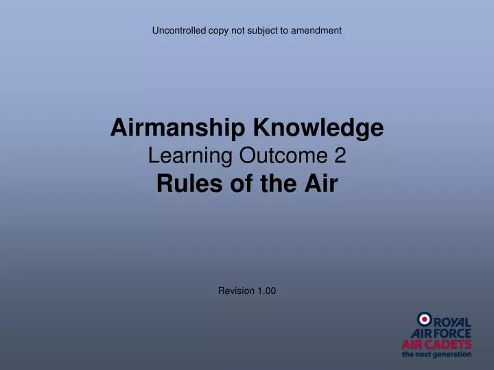 airmanship knowledge learning outcome 2 rules of the air