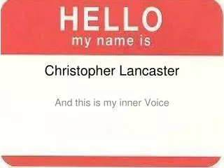 Christopher Lancaster