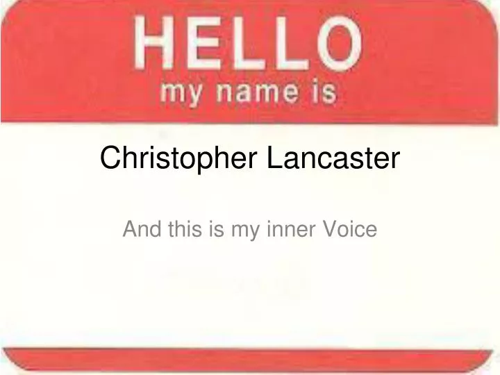 christopher lancaster