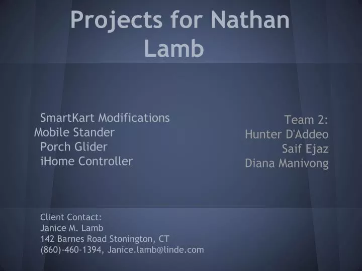 projects for nathan lamb