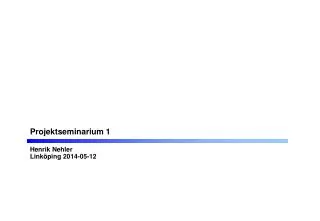 Projektseminarium 1