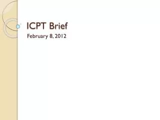 ICPT Brief
