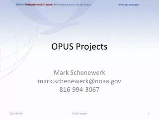 OPUS Projects
