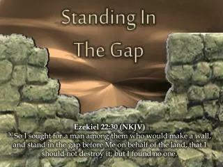 Standing In The Gap