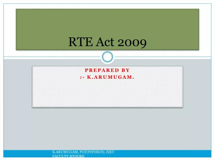 rte act 2009