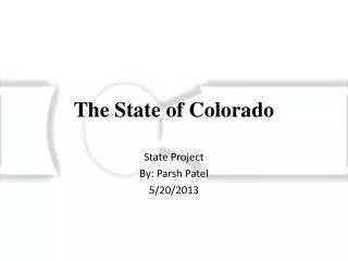 The State of Colorado