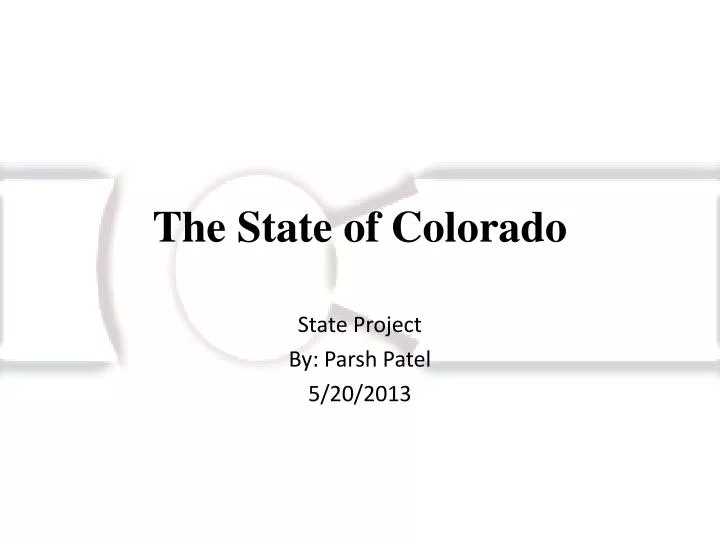 the state of colorado