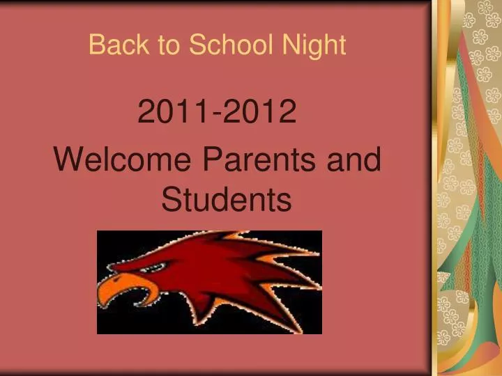 back to school night