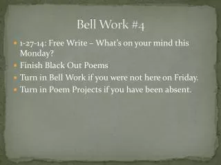 Bell Work #4