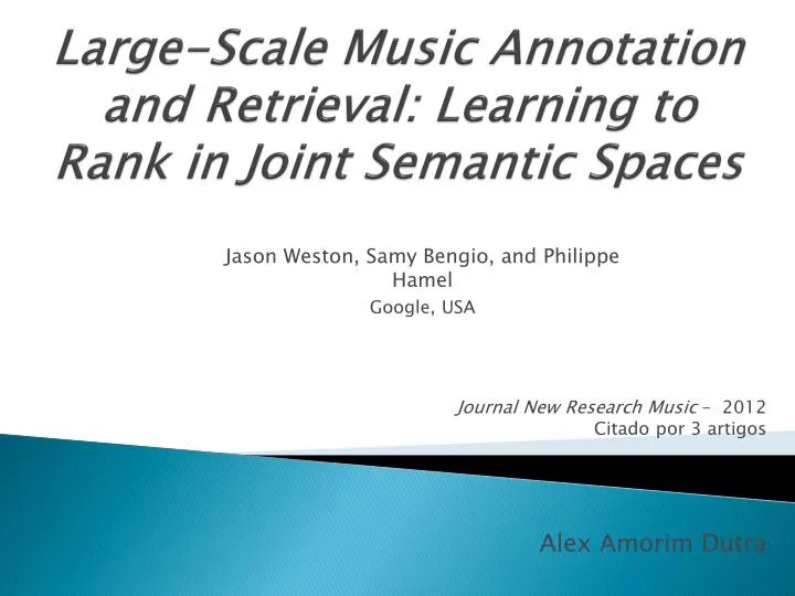 large scale music annotation and retrieval learning to rank in joint semantic spaces