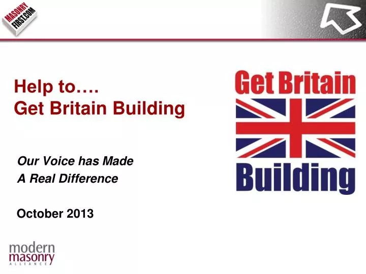 help to get britain building