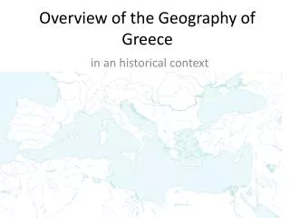 Overview of the Geography of Greece