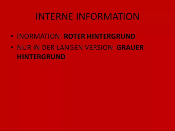 interne information