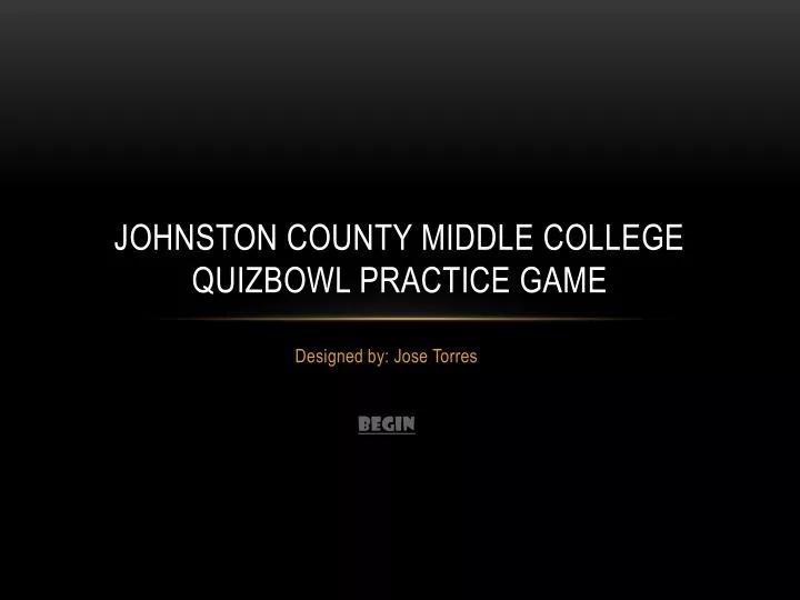 johnston county middle college quizbowl practice game